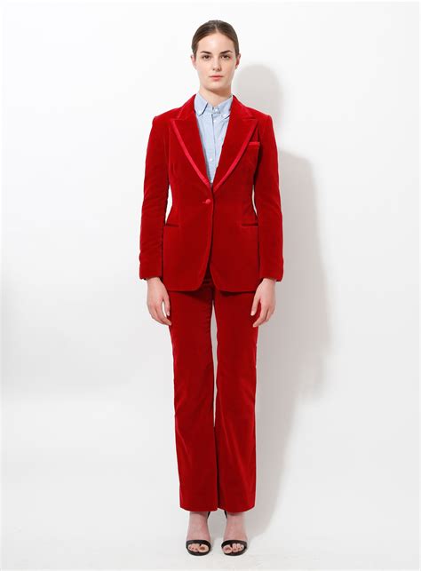 gucci suit black woman|gucci red velvet suit.